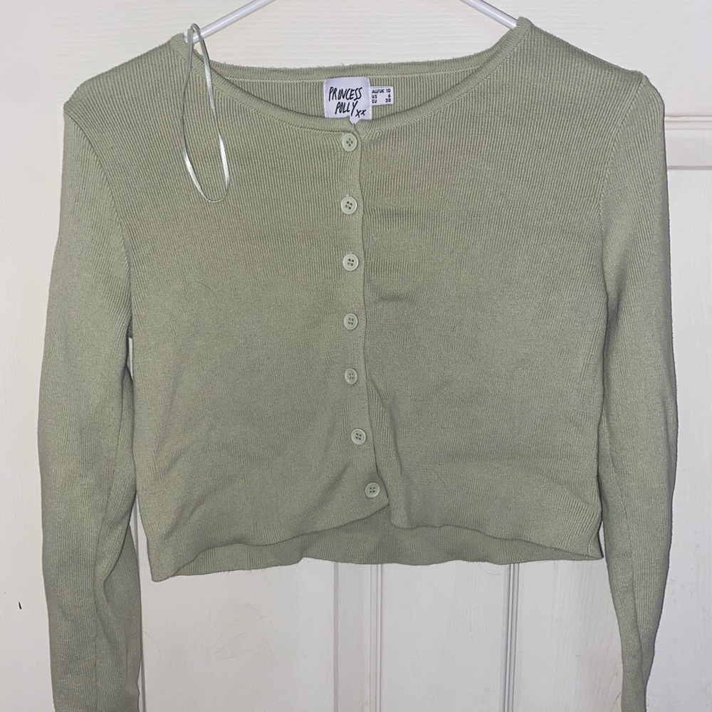 Cropped Green Top/Cardigan